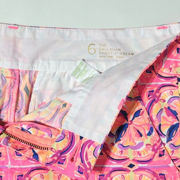 Lilly Pulitzer Callahan Shorts Pink Pattern Women’s Size 6 - Picture 5 of 10
